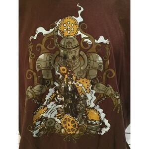 Shirt Woot Humor - Robot Chained to Throne Time Travel Machine Man Sprockets 3XL